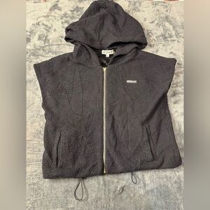 ECHT Black Textured Zip-Up Hoodie